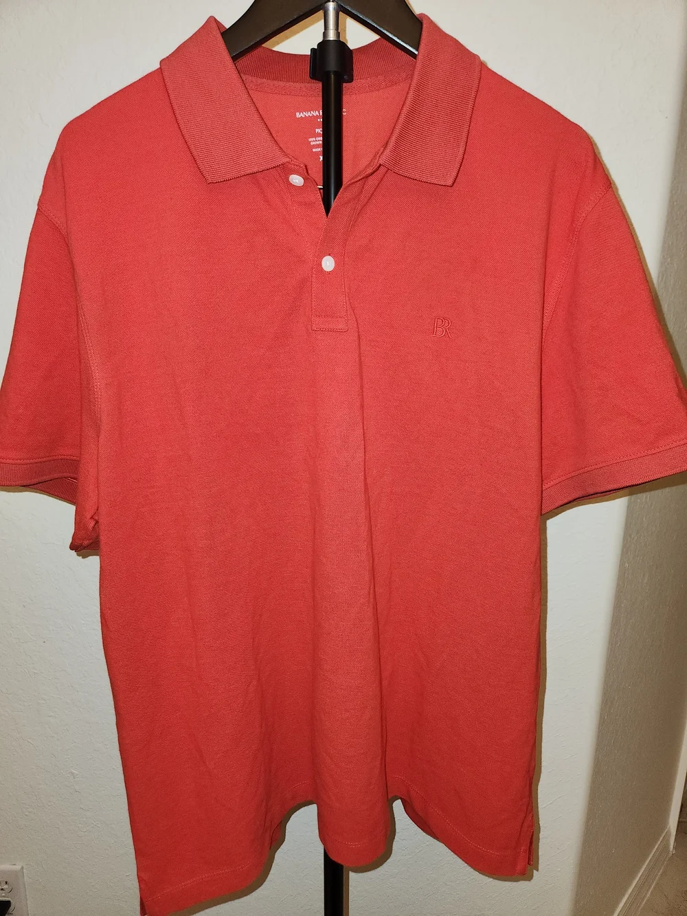 NWT Banana Republic Men's Polo Shirt - Coral Red XL